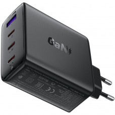 Зарядний пристрій 4xUSB 100W (3xUSB-C+USB-A) Gan A94 Fast Charger Black Acefast (6974316283133)