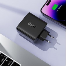 Зарядний пристрій 4xUSB 100W (3xUSB-C+USB-A) Gan A94 Fast Charger Black Acefast (6974316283133)