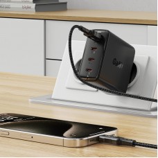Зарядний пристрій 4xUSB 100W (3xUSB-C+USB-A) Gan A94 Fast Charger Black Acefast (6974316283133)