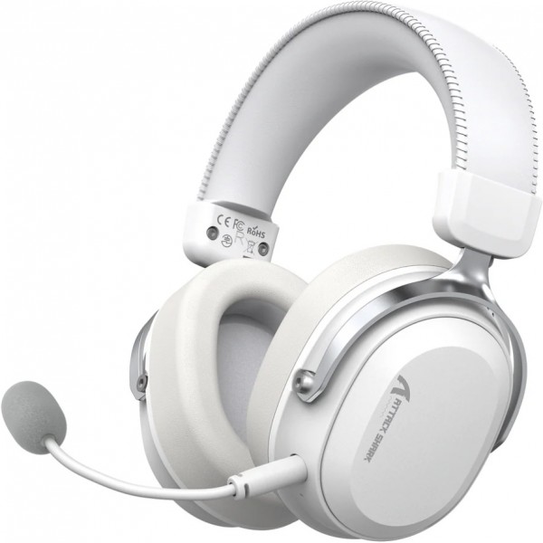 Ігрова гарнітура Attack Shark L30PRO Wireless 2.4GHz/Bluetooth/3.5mm AUX/AUX-to-Type-C White (L30PROW_AS)