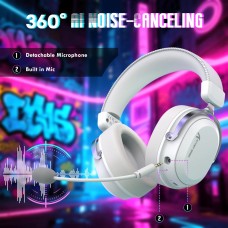 Ігрова гарнітура Attack Shark L30PRO Wireless 2.4GHz/Bluetooth/3.5mm AUX/AUX-to-Type-C White (L30PROW_AS)