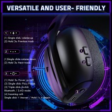 Ігрова гарнітура Attack Shark L80PRO Wireless 2.4GHz/Bluetooth/3.5mm Black (L80PROB_AS)