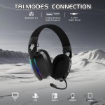 Ігрова гарнітура Attack Shark L90 Wireless 2.4GHz/Bluetooth/3.5mm PS4/PS5/Switch/Xbox/Mac/PC Black (L90B_AS) Ігрова гарнітура Attack Shark L90 Wireless 2.4GHz/Bluetooth/3.5mm PS4/PS5/Switch/Xbox/Mac/PC Black (L90B_AS)