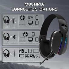 Ігрова гарнітура Attack Shark L90 Wireless 2.4GHz/Bluetooth/3.5mm PS4/PS5/Switch/Xbox/Mac/PC Black (L90B_AS)