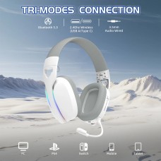 Ігрова гарнітура Attack Shark L90 Wireless 2.4GHz/Bluetooth/3.5mm PS4/PS5/Switch/Xbox/Mac/PC White (L90W_AS)