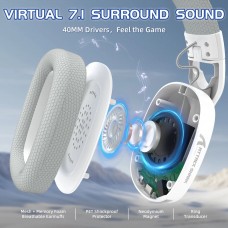 Ігрова гарнітура Attack Shark L90 Wireless 2.4GHz/Bluetooth/3.5mm PS4/PS5/Switch/Xbox/Mac/PC White (L90W_AS)