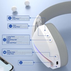 Ігрова гарнітура Attack Shark L90 Wireless 2.4GHz/Bluetooth/3.5mm PS4/PS5/Switch/Xbox/Mac/PC White (L90W_AS)