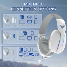 Ігрова гарнітура Attack Shark L90 Wireless 2.4GHz/Bluetooth/3.5mm PS4/PS5/Switch/Xbox/Mac/PC White (L90W_AS)
