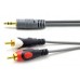 Кабель AUX Audio TRS - RCAx2 M/M 10.0м Premium (B00715)