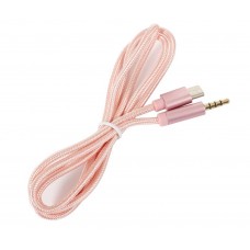 Кабель AUX Type-C - TRRS Audio M/M 1м Pink (S0996)