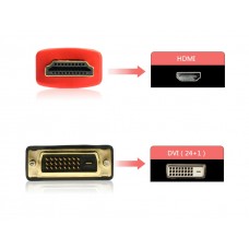 Кабель HDMI M - DVI 24M 3.0 м обплетення (B00578)