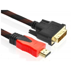 Кабель HDMI M - DVI 24M 3.0 м обплетення (B00578)