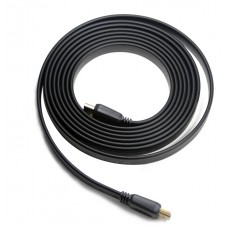 Кабель HDMI M - M 1.5 м V1.4 4K 60Hz плаский чорний (B00548)