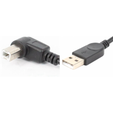 Кабель USB 2.0 AM-BM 1.0 м кут 90° направо чорний (S0672) Кабель USB 2.0 AM-BM 1.0 м кут 90° направо чорний (S0672)