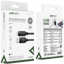Кабель USB 2.0 AM-Lightning M 2.0м чорний TPU C16-06 Acefast (6974316286271) Кабель USB 2.0 AM-Lightning M 2.0м чорний TPU C16-06 Acefast (6974316286271)