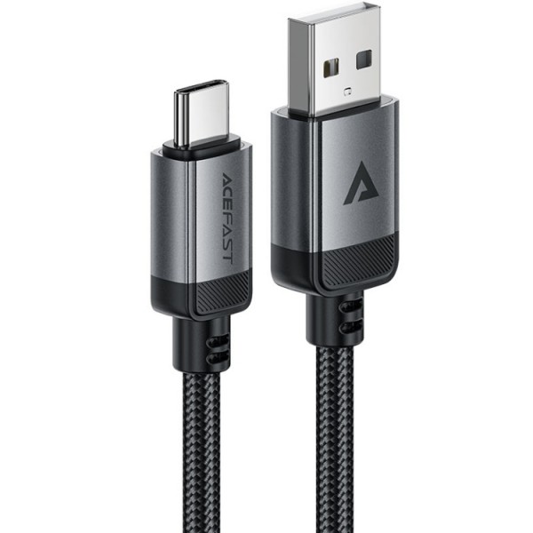 Кабель USB 2.0 AM-Type-C M  1.2 м  60W aluminum alloy Black  C20-04 Acefast (6974316283782)
