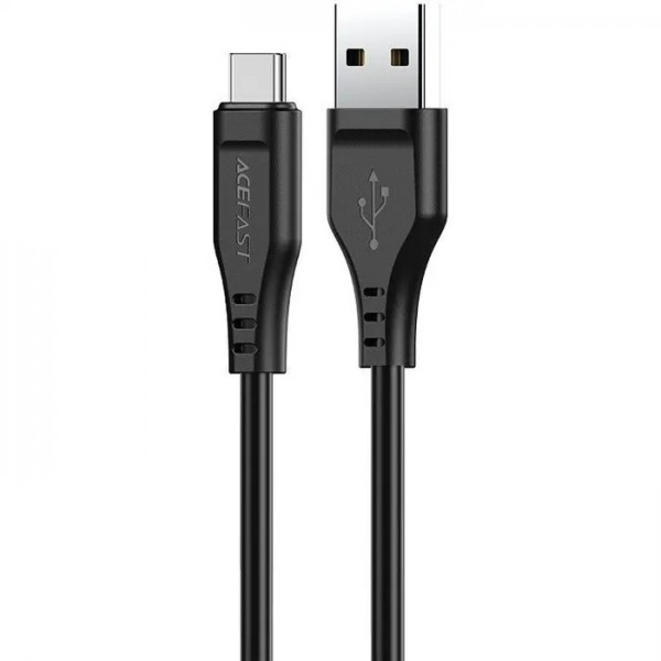 Кабель USB 2.0 AM-Type-C M  1.2 м 60W TPE C3-04 Black Acefast (6974316280866)