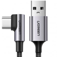 Кабель USB 2.0 AM-Type-C M 1 м 90°  (12V/3A) Чорний US284 UGREEN (50941)