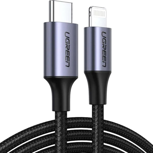 Кабель USB 2.0 Type-C M-Lightning M  1.0м  60W чорний  US304 UGREEN (60759)