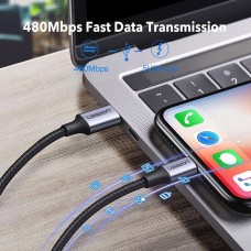 Кабель USB 2.0 Type-C M-Lightning M  1.0м  60W чорний  US304 UGREEN (60759)