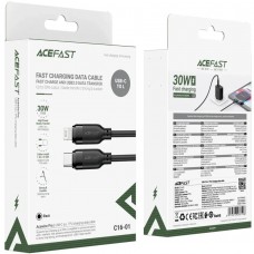 Кабель USB 2.0 Type-C M-Lightning M 1.2м чорний TPU C16-01 Acefast (6974316286196) Кабель USB 2.0 Type-C M-Lightning M 1.2м чорний TPU C16-01 Acefast (6974316286196)