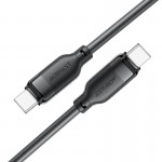 Кабель USB 2.0 Type-C M-M  1.2 м 60W Black  TPE C16-03 Acefast (6974316283805)