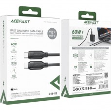Кабель USB 2.0 Type-C M-M 1.2 м 60W Black TPE C16-03 Acefast (6974316283805) Кабель USB 2.0 Type-C M-M 1.2 м 60W Black TPE C16-03 Acefast (6974316283805)