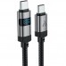 Кабель USB 2.0 Type-C M-M  1.2 м 60W digital display Black  C15-03 Acefast (6974316283720)