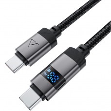 Кабель USB 2.0 Type-C M-M 1.2 м 60W digital display Black C15-03 Acefast (6974316283720) Кабель USB 2.0 Type-C M-M 1.2 м 60W digital display Black C15-03 Acefast (6974316283720)