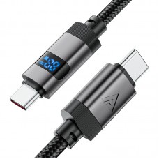 Кабель USB 2.0 Type-C M-M 1.2 м 60W digital display Black C15-03 Acefast (6974316283720) Кабель USB 2.0 Type-C M-M 1.2 м 60W digital display Black C15-03 Acefast (6974316283720)