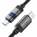 Кабель USB 2.0 Type-C M-M  1.2 м 60W digital display Black  C15-03 Acefast (6974316283720)