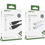Кабель USB 2.0 Type-C M-M  1.2 м 60W TPE C3-03 Black Acefast (6974316280842)