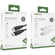 Кабель USB 2.0 Type-C M-M 1.2 м 60W TPE C3-03 Black Acefast (6974316280842) Кабель USB 2.0 Type-C M-M 1.2 м 60W TPE C3-03 Black Acefast (6974316280842)