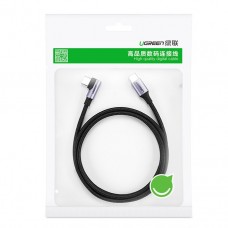 Кабель USB 2.0 Type-C M-M  2 м 90° 60W Чорний+Cірий  US255 UGREEN (50125)