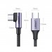 Кабель USB 2.0 Type-C M-M  2 м 90° 60W Чорний+Cірий  US255 UGREEN (50125)