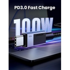 Кабель USB 2.0 Type-C M-M  3 м  100W （480Mbps）Сірий  L512 UGREEN (45065)