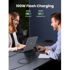 Кабель USB 2.0 Type-C M-M  3 м  100W （480Mbps）Сірий  L512 UGREEN (45065)