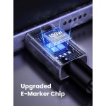 Кабель USB 2.0 Type-C M-M 3 м 100W (480Mbps)Сірий L512 UGREEN (45065) Кабель USB 2.0 Type-C M-M 3 м 100W (480Mbps)Сірий L512 UGREEN (45065)