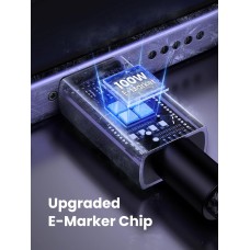 Кабель USB 2.0 Type-C M-M  3 м  100W （480Mbps）Сірий  L512 UGREEN (45065)