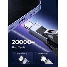 Кабель USB 2.0 Type-C M-M  3 м  100W （480Mbps）Сірий  L512 UGREEN (45065)