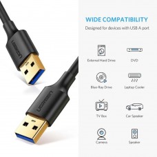 Кабель USB 3.0 AM-AM  0 5 м Чорний  US128 UGREEN (10369)