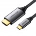 Кабель USB 3.1 Type-C M - HDMI M 1.5m 4K 60Hz Male Cable Aluminum Shell UGREEN MM142 (Gray Black) (50570)