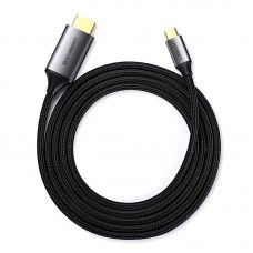 Кабель USB 3.1 Type-C M - HDMI M 1.5m 4K 60Hz Male Cable Aluminum Shell UGREEN MM142 (Gray Black) (50570)
