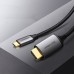 Кабель USB 3.1 Type-C M - HDMI M 1.5m 4K 60Hz Male Cable Aluminum Shell UGREEN MM142 (Gray Black) (50570)