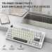 Клавіатура ігрова механічна Attack Shark X86 82кл.RGB Wireless Matcha Switch Starlight White (X86SW_AS)