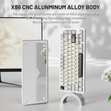 Клавіатура ігрова механічна Attack Shark X86 82кл.RGB Wireless Matcha Switch Starlight White (X86SW_AS)