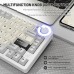 Клавіатура ігрова механічна Attack Shark X86 82кл.RGB Wireless Matcha Switch Starlight White (X86SW_AS)