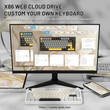 Клавіатура ігрова механічна Attack Shark X86 82кл.RGB Wireless Matcha Switch Starlight White (X86SW_AS)