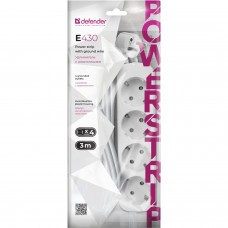 Мережевий фільтр 3.0м Defender E430 4 розетки з заземленням (992260)
