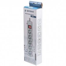 Мережевий фільтр 4.5м Gembird 5 розеток сірий 220 В 50 Гц 16A (SPG5-G-15G-PRO)